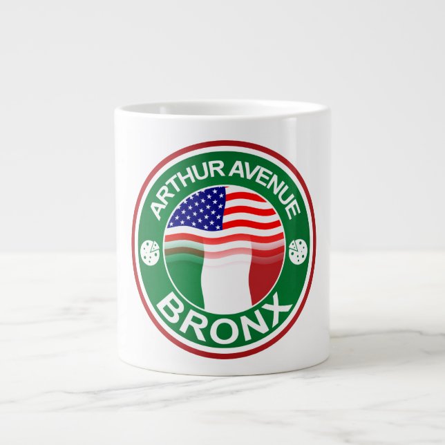 Arthur Ave Bronx Italienska Jumbo Mugg (Framsidan)