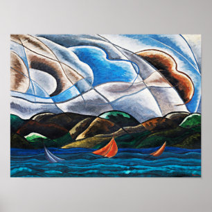 Arthur Dove, Clouds och Vatten Poster