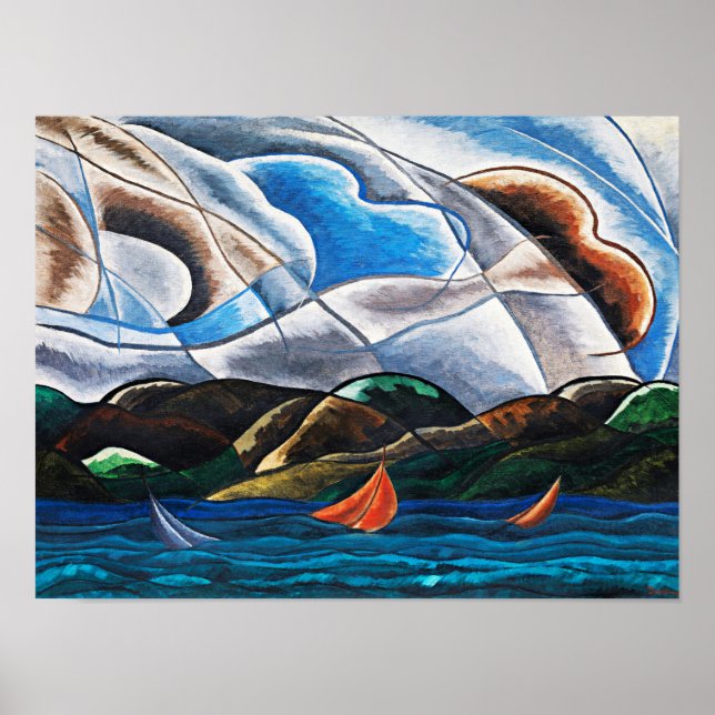 Arthur Dove, Clouds och Vatten Poster (Framsidan)