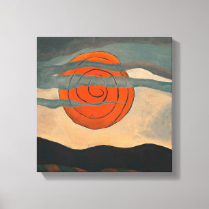 Arthur Dove-målning, Red Sol, Canvastryck