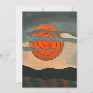 Arthur Dove-målning, Red Sol, Kort