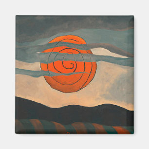 Arthur Dove-målning, Red Sol, Magnet