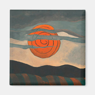 Arthur Dove-målning, Red Sol, Magnet