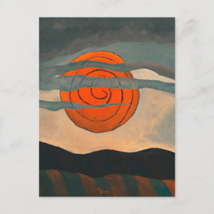 Arthur Dove-målning, Red Sol, Vykort