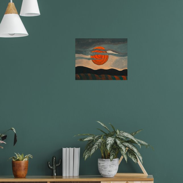Arthur Dove-målning, Red Sun, Poster (Vardagsrum 1)
