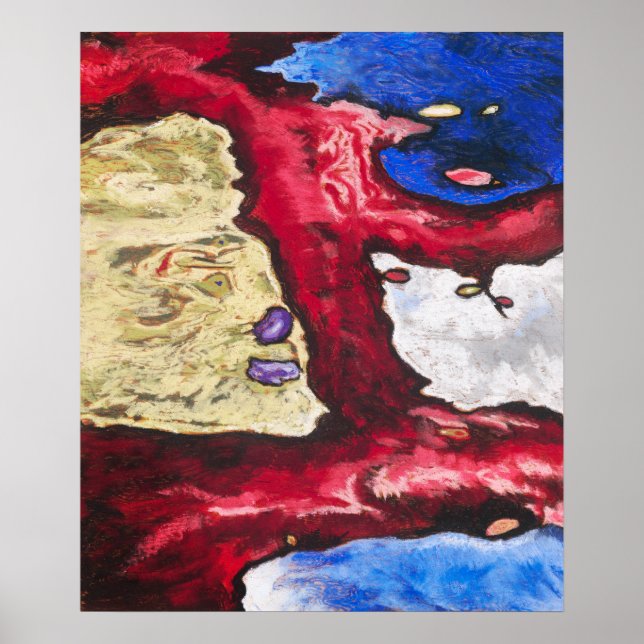 Arthur Doves 'Träd Forms' och Vatten' Poster (Framsidan)