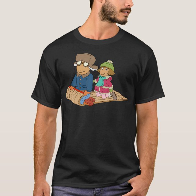 Arthur Dw Go Sledding T Shirt (Framsida)