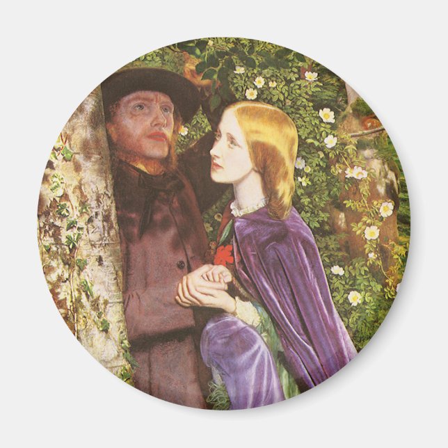 Arthur Hughes långa Förlovning, Vintage Art Magnet (Framsidan)