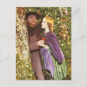 Arthur Hughes långa Förlovning, Vintage Art Vykort