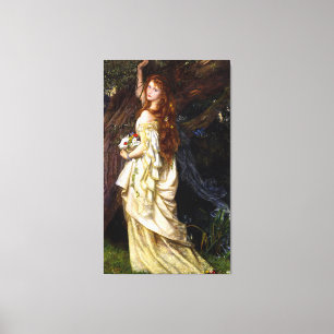 ARTHUR HUGHES - OPHELIA - c.1863 - Pre-Raphaelites Canvastryck