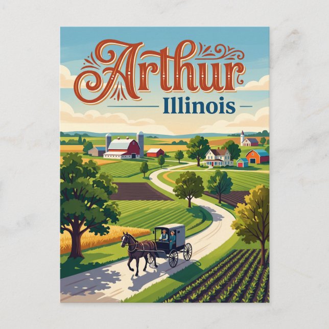 Arthur, Illinois Vykort (Framsida)