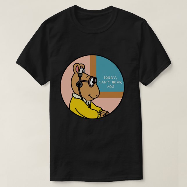 Arthur Meme Arthur Headphone Meme T Shirt (Design framsida)