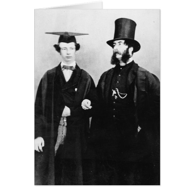 Arthur Munby och hans far, 1851 Hälsningskort (Framsidan)