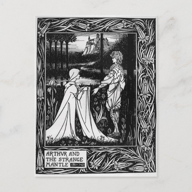 Arthur och den märkliga manteln vykort (Framsida)