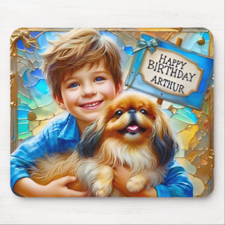 ARTHUR ~ och hans PET HUND ~ Mousepad Musmatta