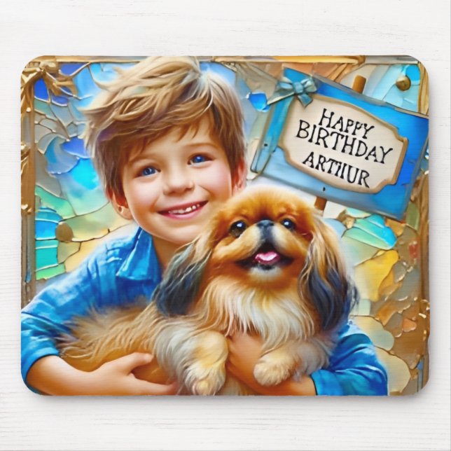 ARTHUR ~ och hans PET HUND ~ Mousepad Musmatta (Framsidan)