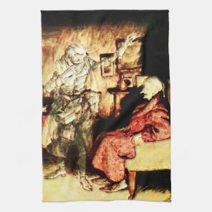 Arthur Rackham - A jul Sång - Scrooge Kökshandduk