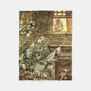 Arthur Rackham - A jul Sång - Spöken Fleecefilt