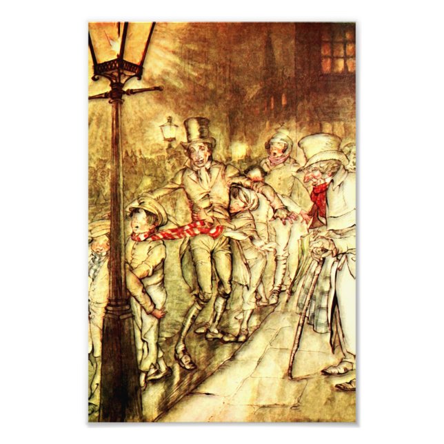 Arthur Rackham - A jul Sång - Street Fototryck (Framsidan)