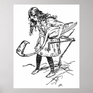 Arthur Rackham Alice in Wonderland Poster