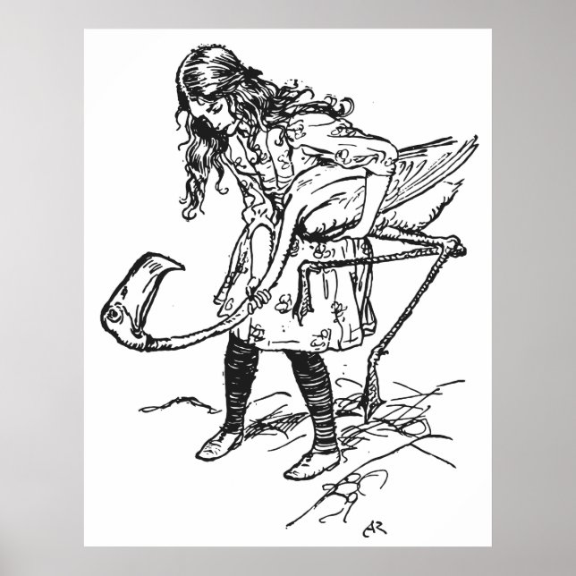 Arthur Rackham Alice in Wonderland Poster (Framsidan)