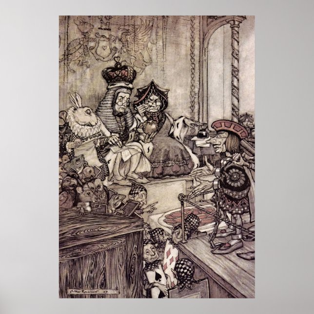 Arthur Rackham Alice in Wonderland Poster (Framsidan)