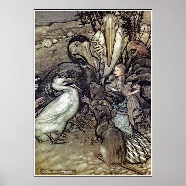 Arthur Rackham Alice in Wonderland Poster (Framsidan)