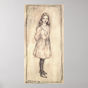 Arthur Rackham Alice in Wonderland Poster