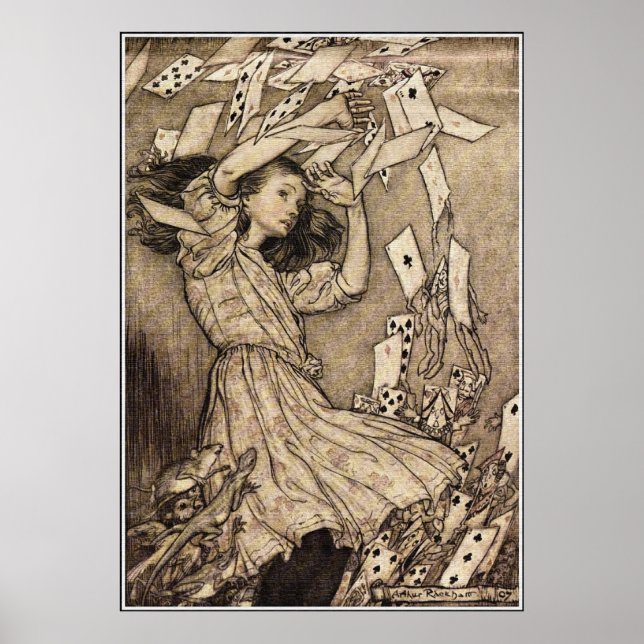 Arthur Rackham Alice in Wonderland Poster (Framsidan)