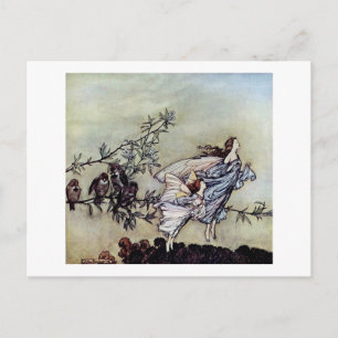 Arthur Rackham bok art Peter Pan Älvors Vykort