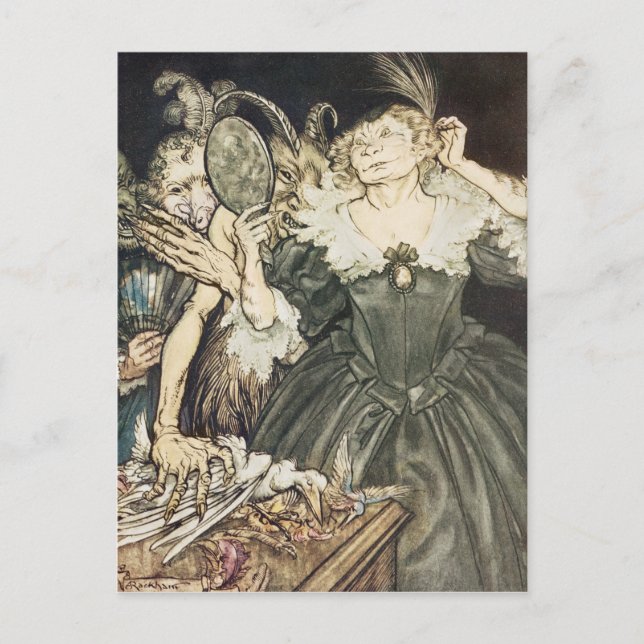 Arthur Rackham | Comus by John Milton: "Och de, Vykort (Framsida)