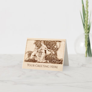 Arthur Rackham, Dam och Hundar Tack Kort