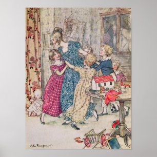 Arthur Rackham En flytande och boisterformig gru Poster