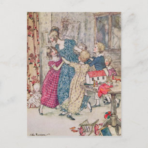 Arthur Rackham En flytande och boisterformig gru Vykort