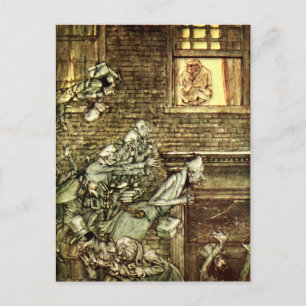 Arthur Rackham - En julsaga - Spöken Vykort
