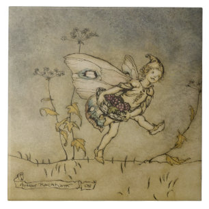 Arthur Rackham fe, illustration från 'en Midsu Kakelplatta