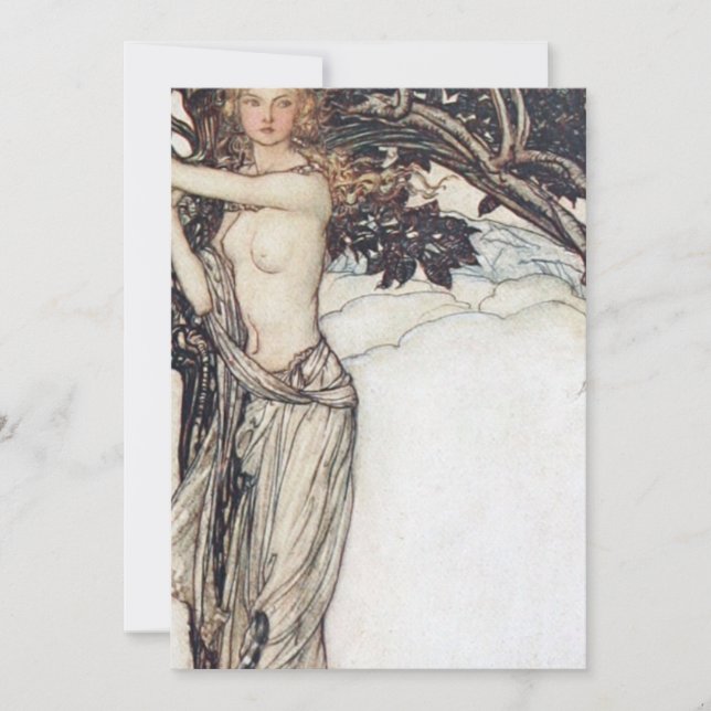 Arthur Rackham Freya Den Fagra Inbjudningar (Framsida)