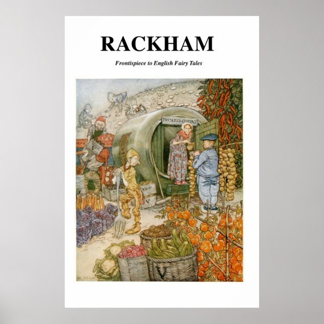 Arthur Rackham - Frontispiece to English Fairy Tal Poster (Framsidan)