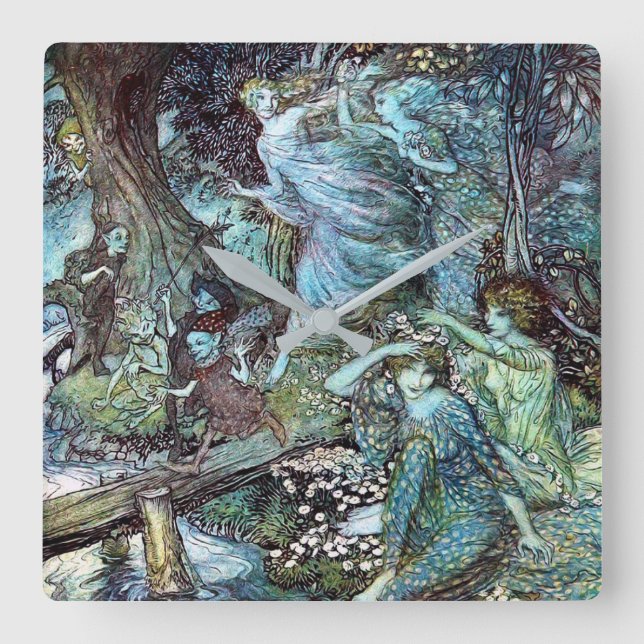 Arthur rackham fyrkantig klocka (Framsida)