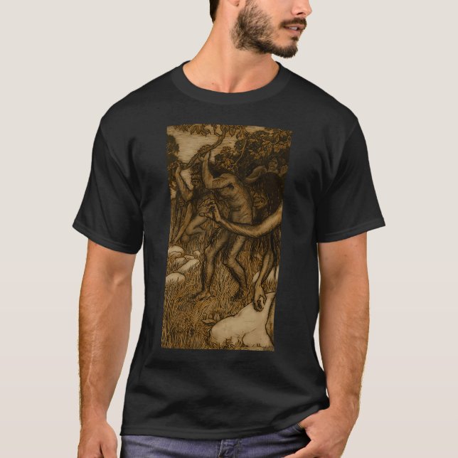 Arthur Rackham Häxans pool T Shirt (Framsida)