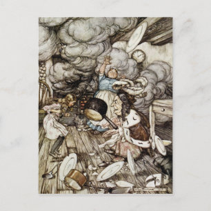 Arthur Rackham I Duchess Köks, illustr Vykort