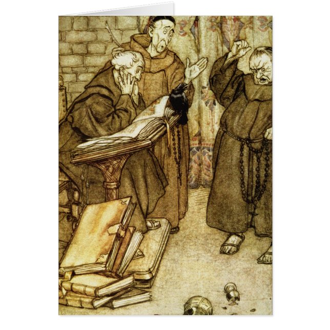 Arthur Rackham |Illustration av "RH:s domväg" Hälsningskort (Framsidan)