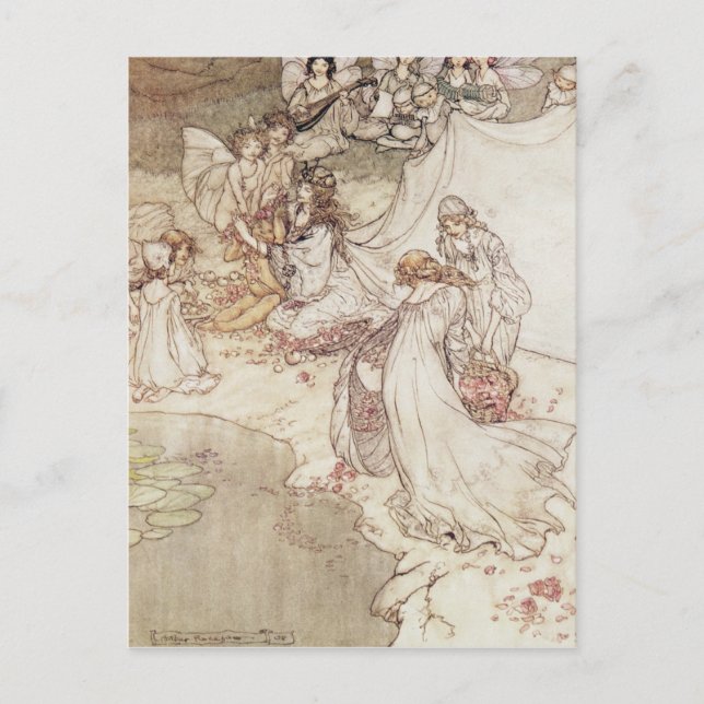 Arthur Rackham | illustration för en saga, Fa Vykort (Framsida)