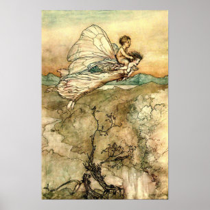 Arthur Rackham Illustration Midsommar Nights Dream Poster