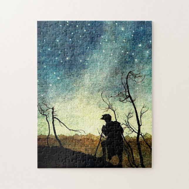 Arthur Rackham Illustration NIght Silhouette Pussel (Vertikal)