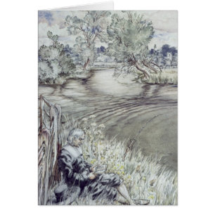 Arthur Rackham Izaak Walton återkom mot F Hälsningskort