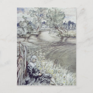 Arthur Rackham Izaak Walton återkom mot F Vykort