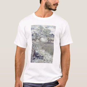 Arthur Rackham  Izaak Walton som reclining mot ett T Shirt