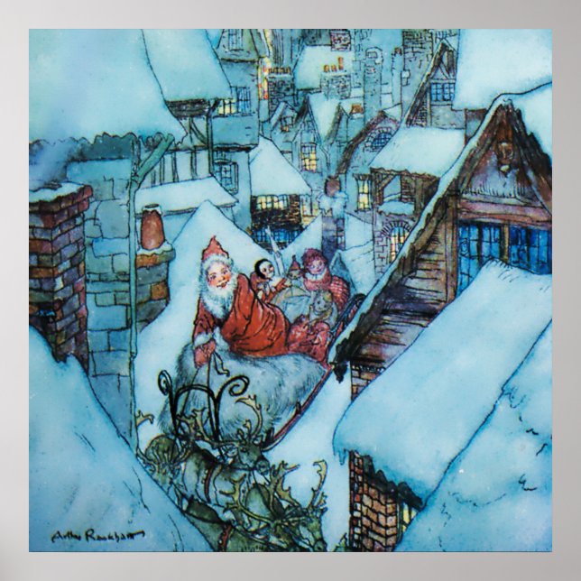 Arthur Rackham julenatskonst Poster (Framsidan)