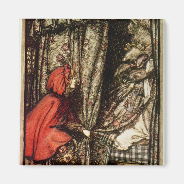 Arthur Rackham | Little Red Riding Huva Magnet (Framsidan)